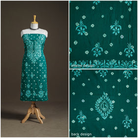 Lucknowi Chikankari Hand Embroidered Cotton Unstitched Kurta Material (2.5M) 03