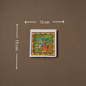 Handpainted Cheriyal Scroll Painting by Dhanalakota Sai Kiran (6 x 6 in) 42