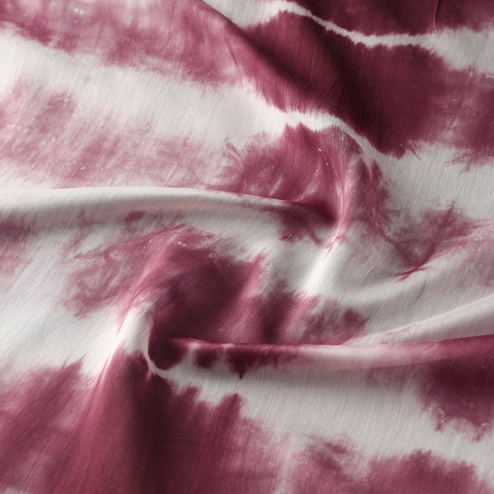 Purple - Chanderi Silk Shibori Tie-Dye Fabric 06