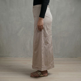 Brown - Plain Woven Cotton Lycra Inskirt 05