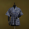 Hand batik cotton short kaftan 36 - handcrafted