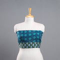 Shop Blue Block Print Cotton Pipad Blouse Piece 