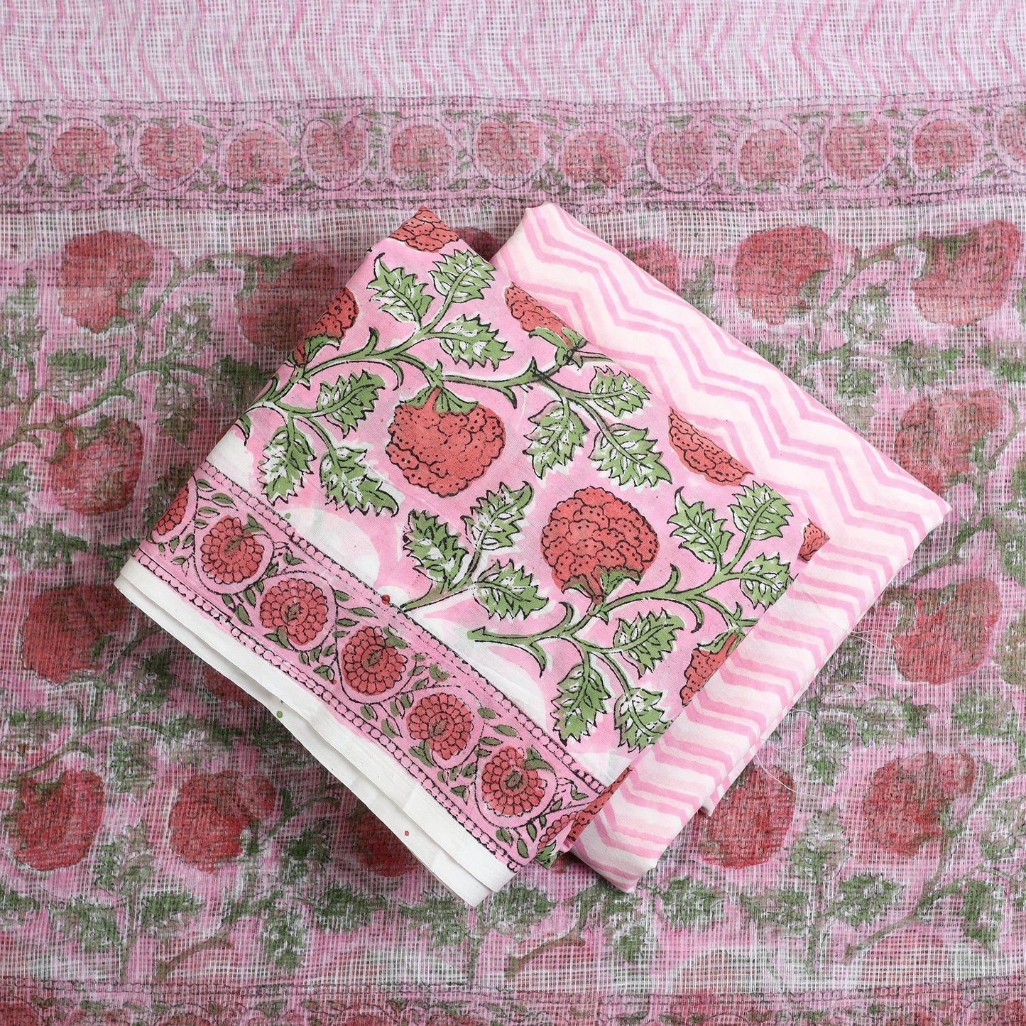 3pc cotton sanganeri unstitched dress material 04