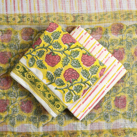  3pc Block Print Cotton Sanganeri Dress Material