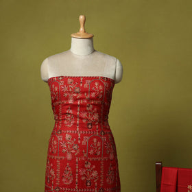 3pc chain stitch aari embroidered merino wool unstitched