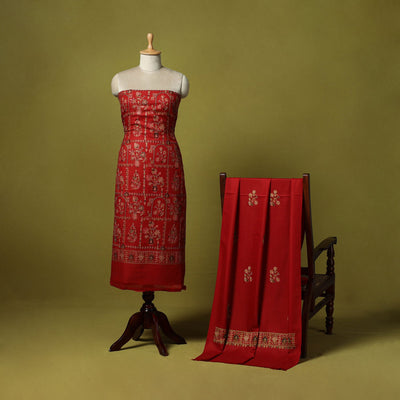 3pc chain stitch aari embroidered merino wool unstitched