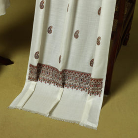 3pc chain stitch embroidered merino wool unstitched dress