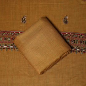 3pc chain stitch embroidered merino wool unstitched dress