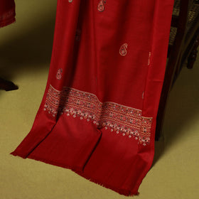 3pc chain stitch embroidered merino wool unstitched dress