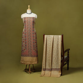 3pc chain stitch embroidered merino wool unstitched dress