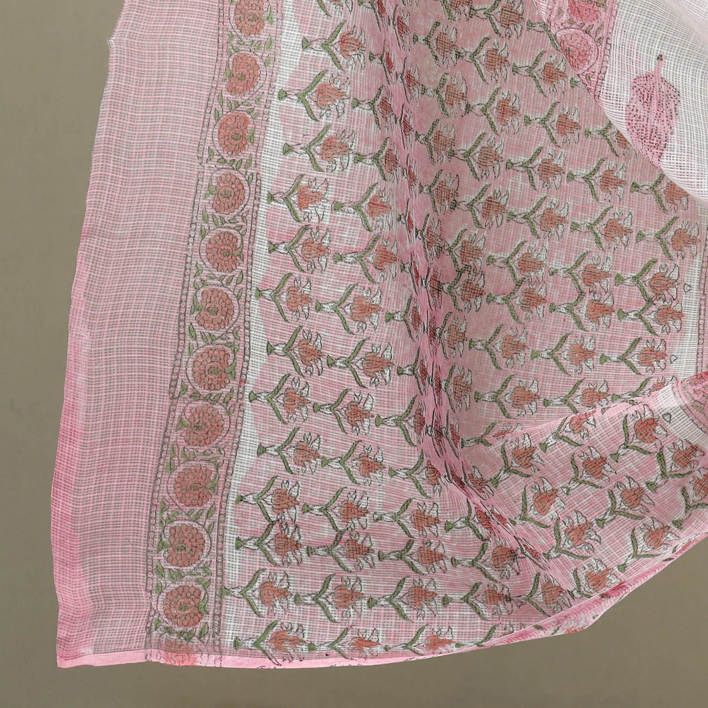  3pc Block Print Cotton Sanganeri Dress Material
