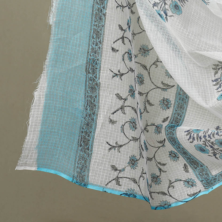  3pc Block Print Cotton Sanganeri Dress Material