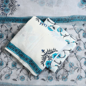  3pc Block Print Cotton Sanganeri Dress Material