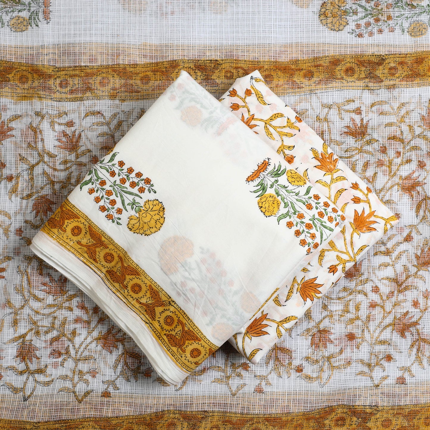 Buy 3pc Block Print Cotton Sanganeri Dress Material