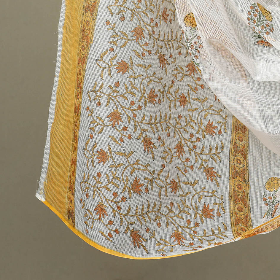 Buy 3pc Block Print Cotton Sanganeri Dress Material