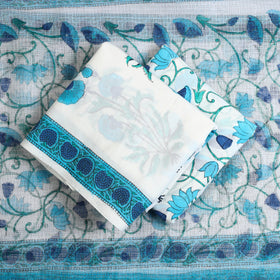  3pc Block Print Cotton Sanganeri Dress Material