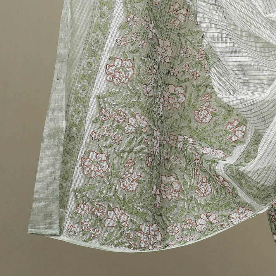  3pc Block Print Cotton Sanganeri Dress Material