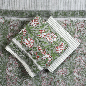  3pc Block Print Cotton Sanganeri Dress Material