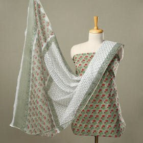 3pc cotton sanganeri unstitched dress material 13