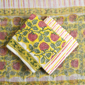  3pc Block Print Cotton Sanganeri Dress Material