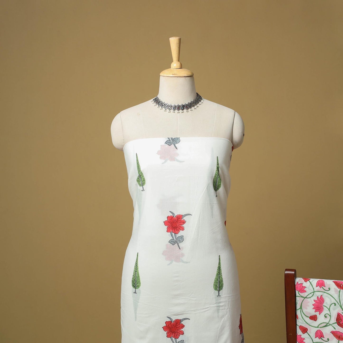 3pc cotton sanganeri unstitched dress material 16