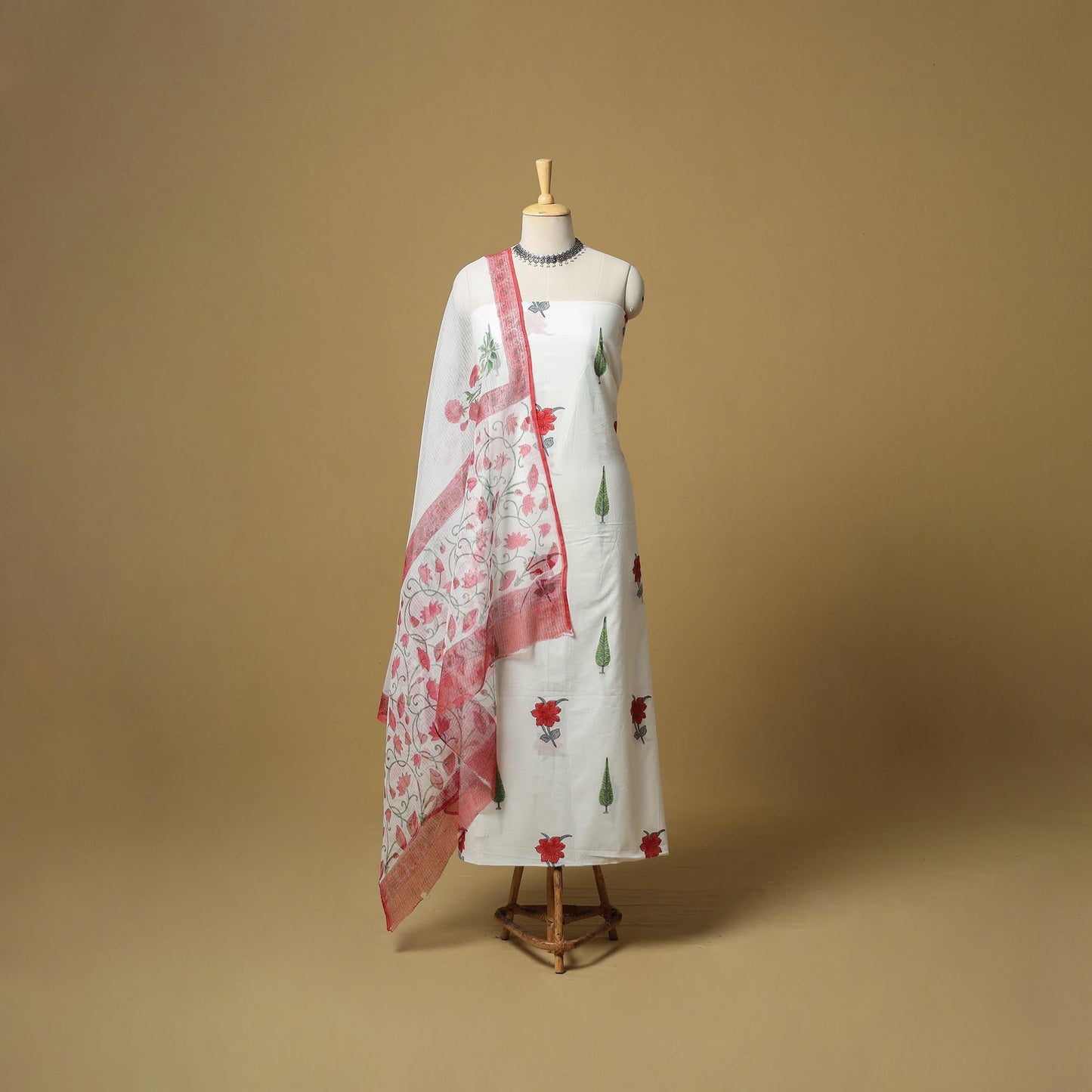 3pc cotton sanganeri unstitched dress material 16