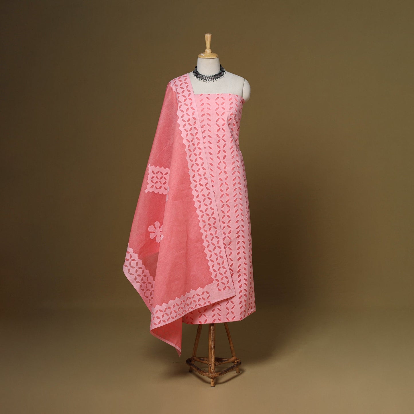 3pc cotton unstitched barmer applique cut work dress