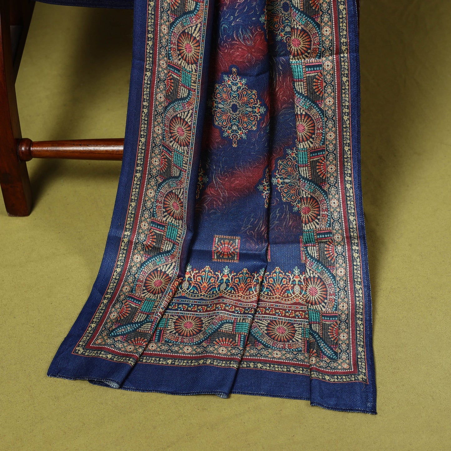 3pc digital merino wool unstitched dress material 64