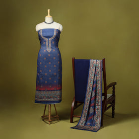 3pc digital merino wool unstitched dress material 64