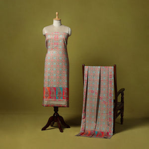 3pc digital merino wool unstitched dress material 66