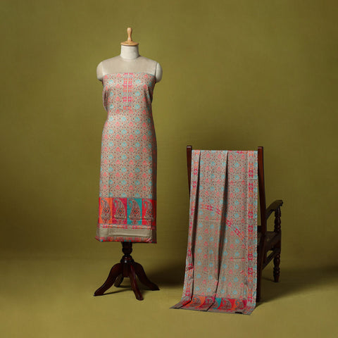 3pc digital merino wool unstitched dress material 66