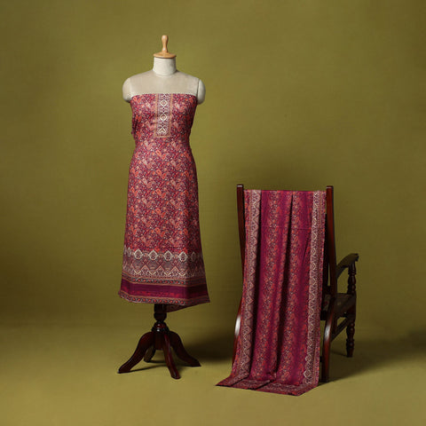 3pc digital merino wool unstitched dress material 69