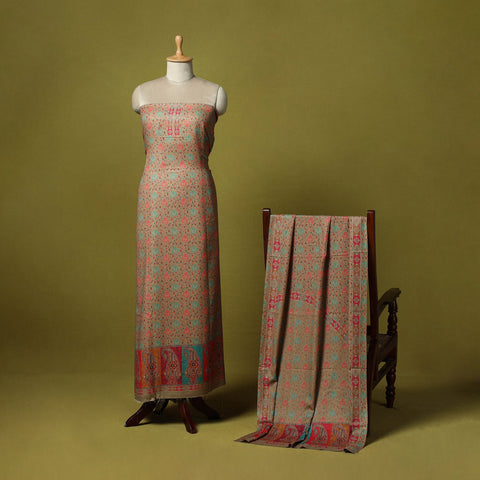 3pc digital merino wool unstitched dress material 72