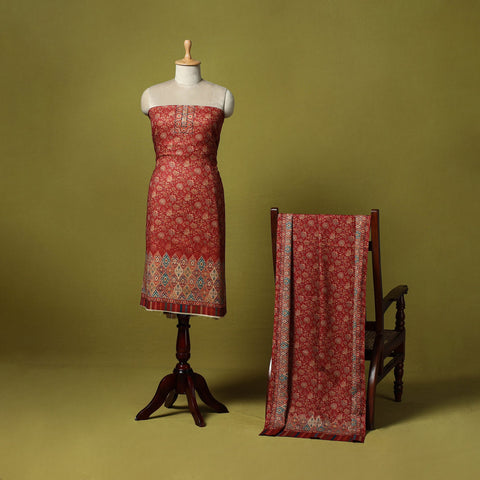 3pc digital merino wool unstitched dress material 77