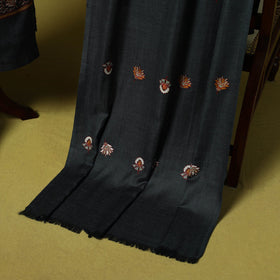 3pc embroidered merino wool unstitched dress material 60