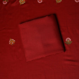 3pc embroidered merino wool unstitched dress material 64