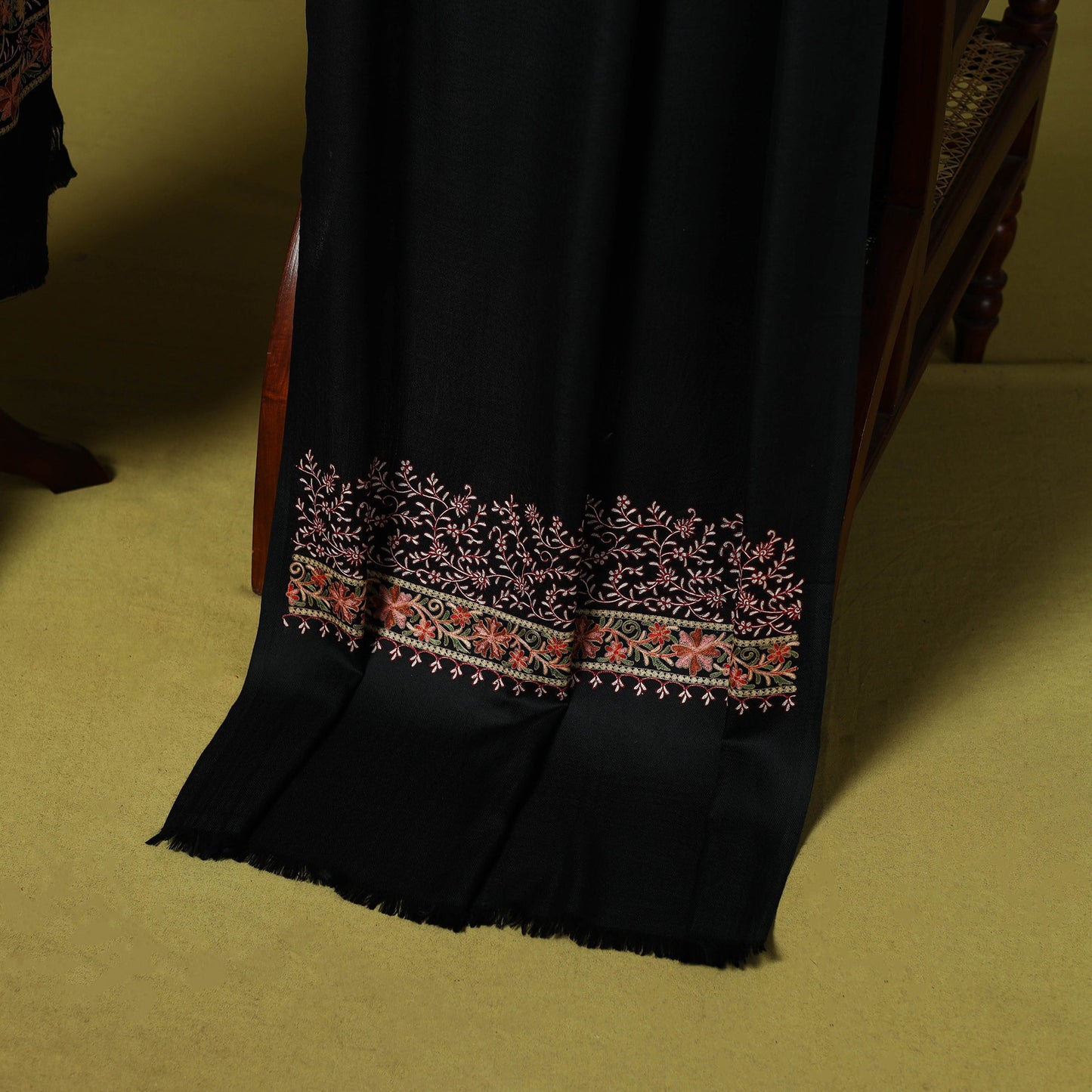 3pc heavy chain stitch embroidered merino wool unstitched