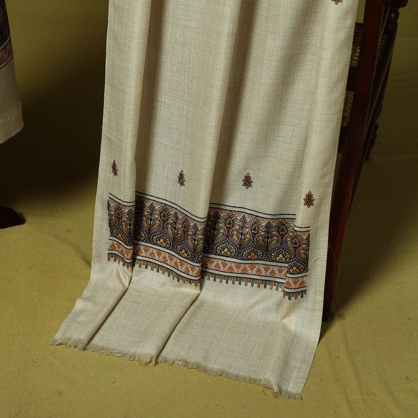 3pc heavy chain stitch embroidered merino wool unstitched