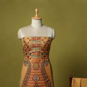 3pc heavy chain stitch embroidered merino wool unstitched