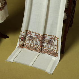 3pc heavy chain stitch embroidered merino wool unstitched