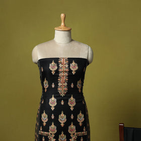 3pc heavy chain stitch embroidered merino wool unstitched