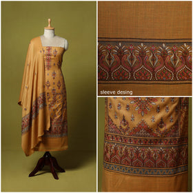 3pc heavy chain stitch embroidered merino wool unstitched