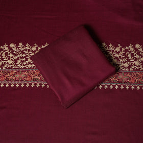 3pc heavy chain stitch embroidered merino wool unstitched