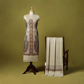 3pc heavy chain stitch embroidered merino wool unstitched