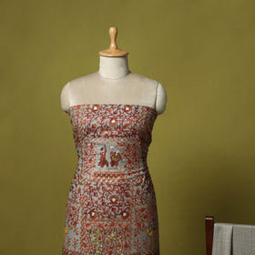 3pc heavy chain stitch embroidered merino wool unstitched