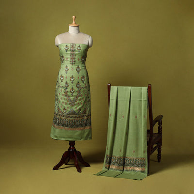 3pc heavy chain stitch embroidered merino wool unstitched