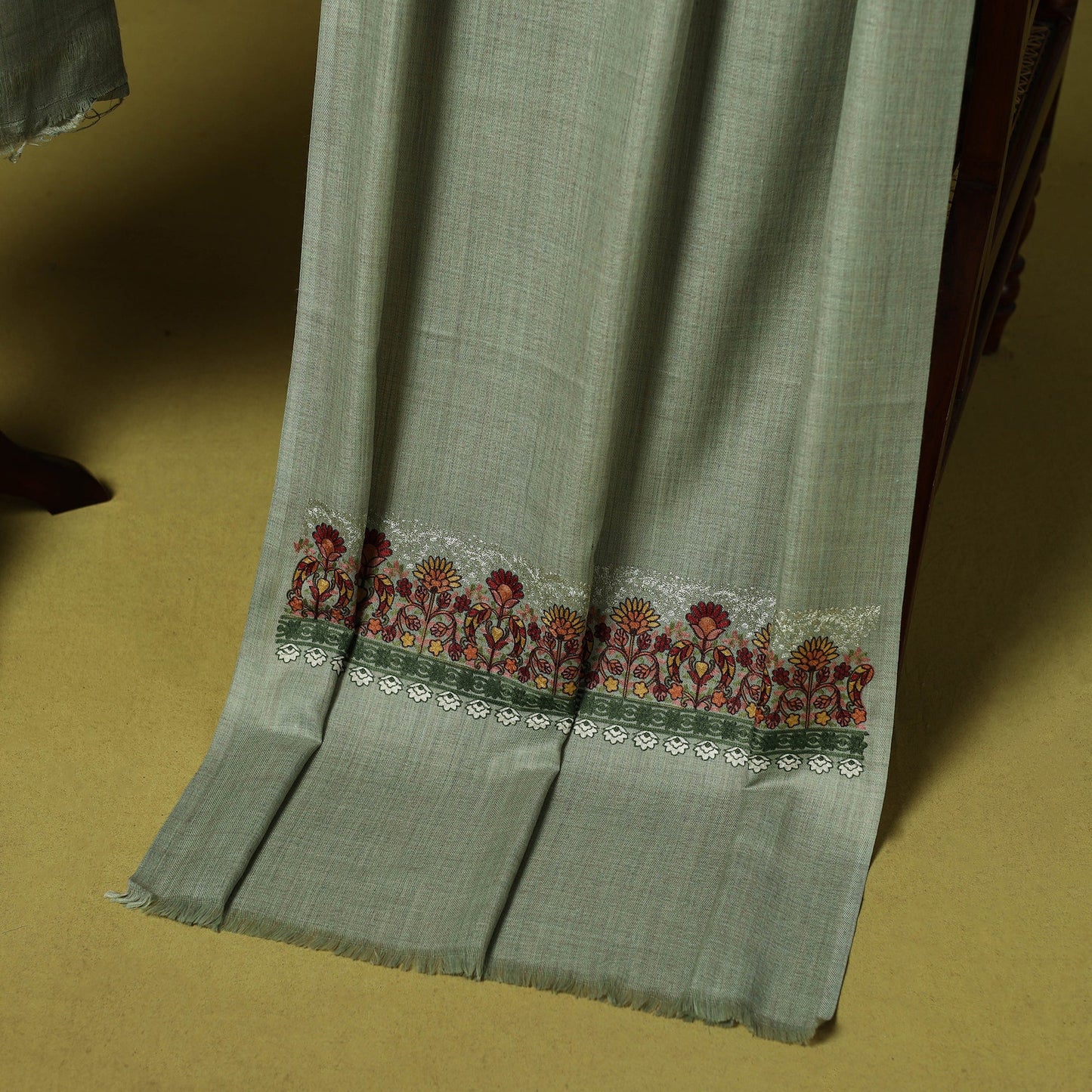 3pc heavy chain stitch embroidered merino wool unstitched