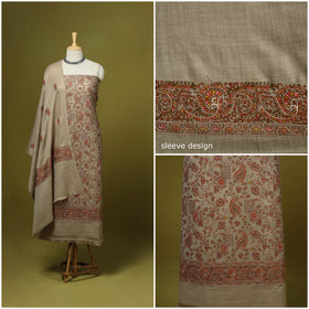 3pc heavy embroidered work merino wool unstitched dress