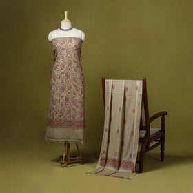 3pc heavy embroidered work merino wool unstitched dress