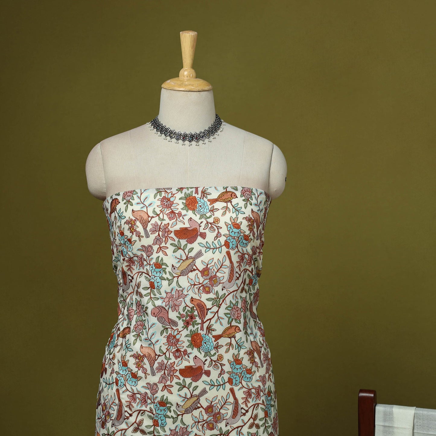 3pc heavy embroidered work merino wool unstitched dress